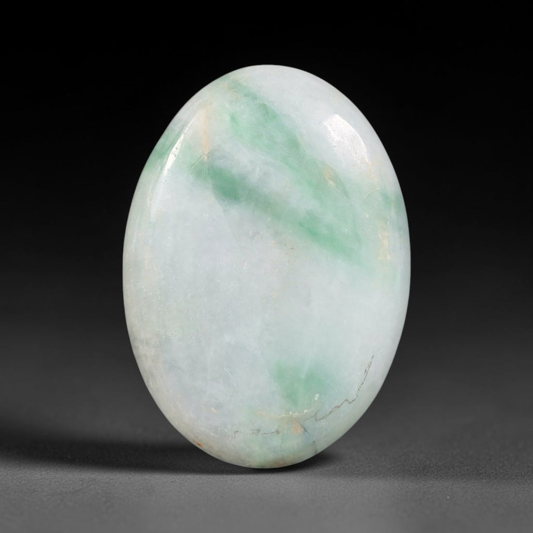 15ct Natural Burmese Type A Jadeite Jade Cabochon, 72FJ: This single loose natural Burmese Type A jadeite jade cabochon, fully untreated with no dyeing, bleaching or resin impregnation, this genuine Type A jade retains its all-natural crystalline structure 