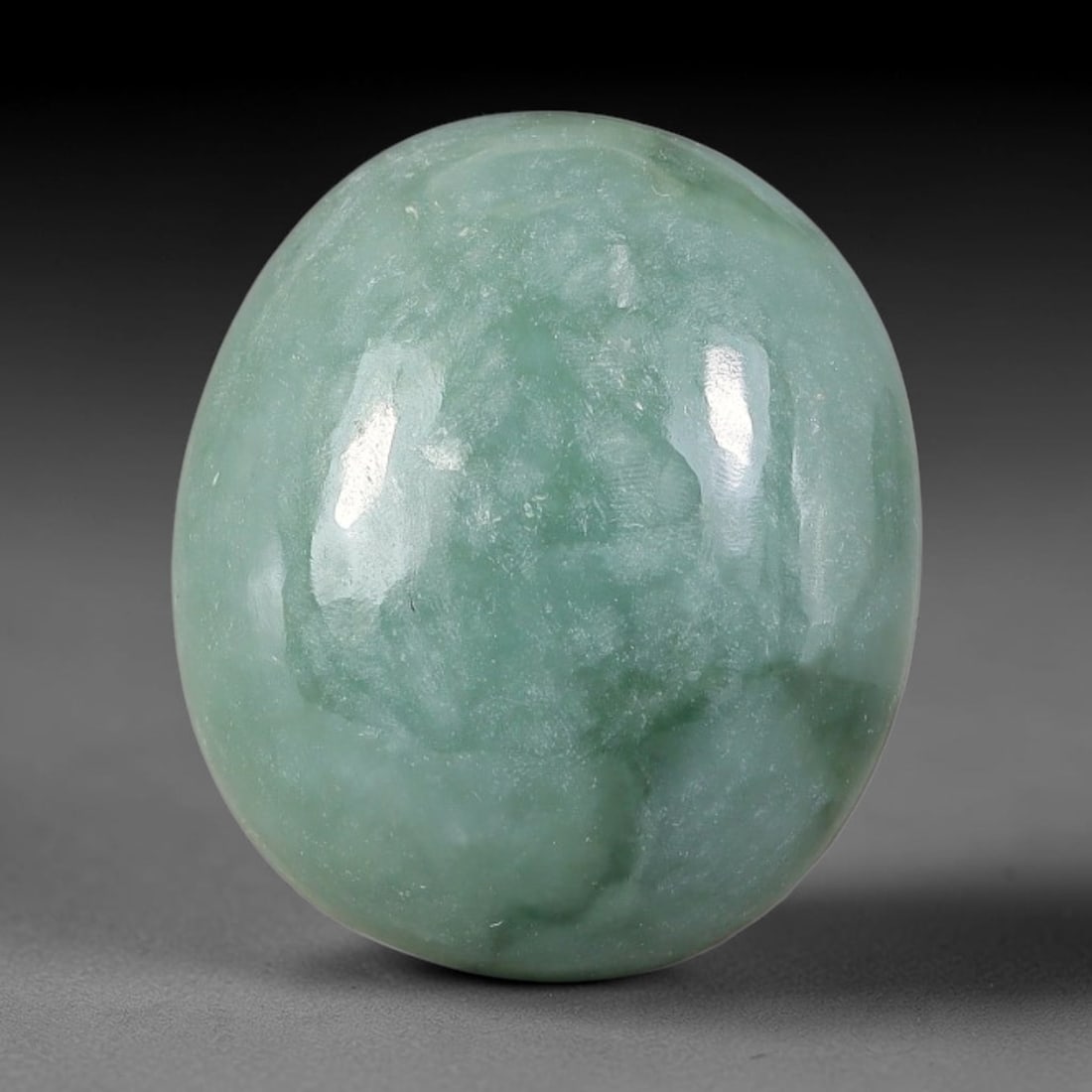 15.18ct Natural Burmese Type A Jadeite Jade Cabochon, 37FP: This single loose natural Burmese Type A jadeite jade cabochon, fully untreated with no dyeing, bleaching or resin impregnation, this genuine Type A jade retains its all-natural crystalline structure 