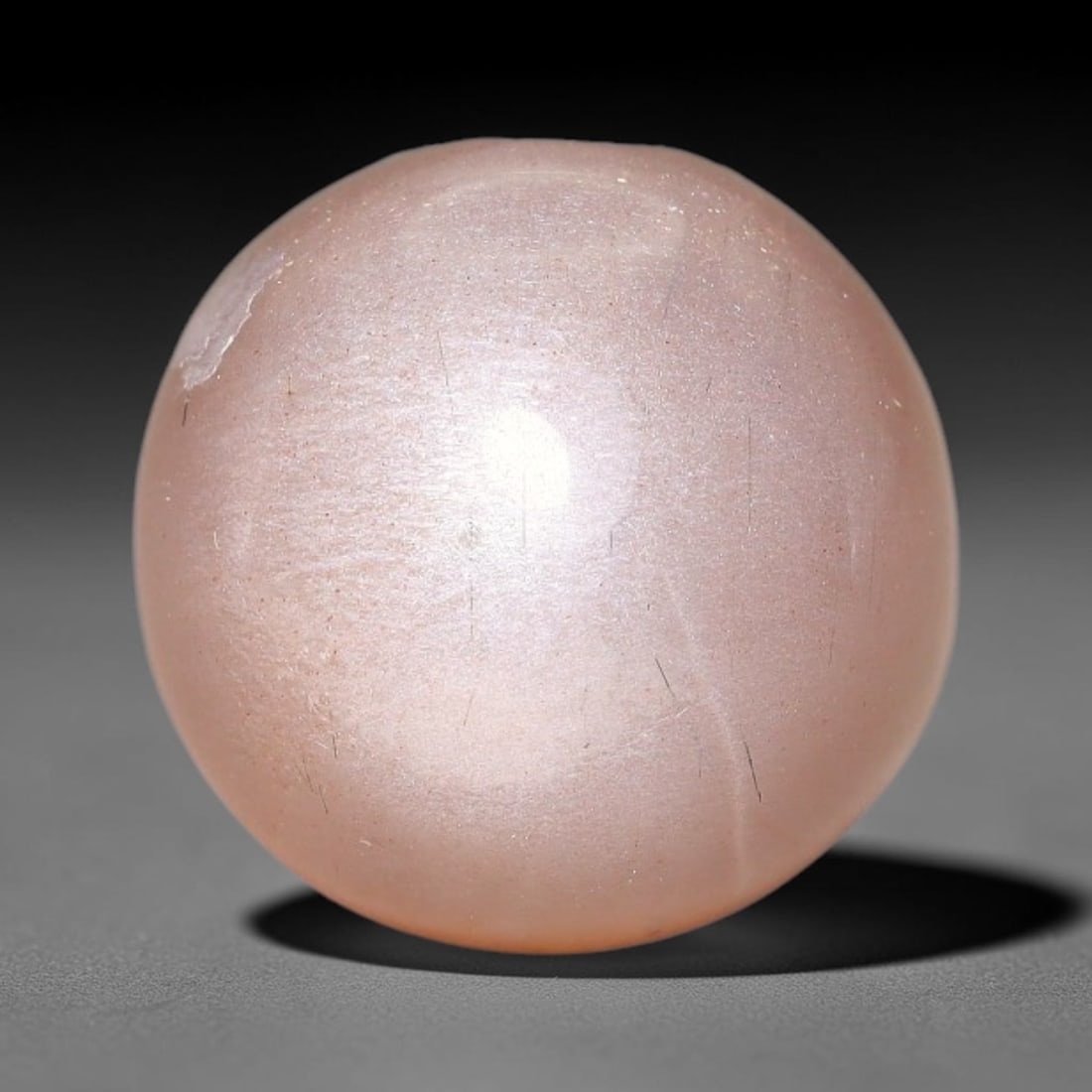9.12ct Natural Ceylon Warm Peach Moonstone Loose Gemstone, 89FX: This natural Ceylon moonstone has dimension measurements of 13x7mm, showcasing a smooth warm peach base tone paired with subtle soft adularescent sheen that glides gently across the polished surface u
