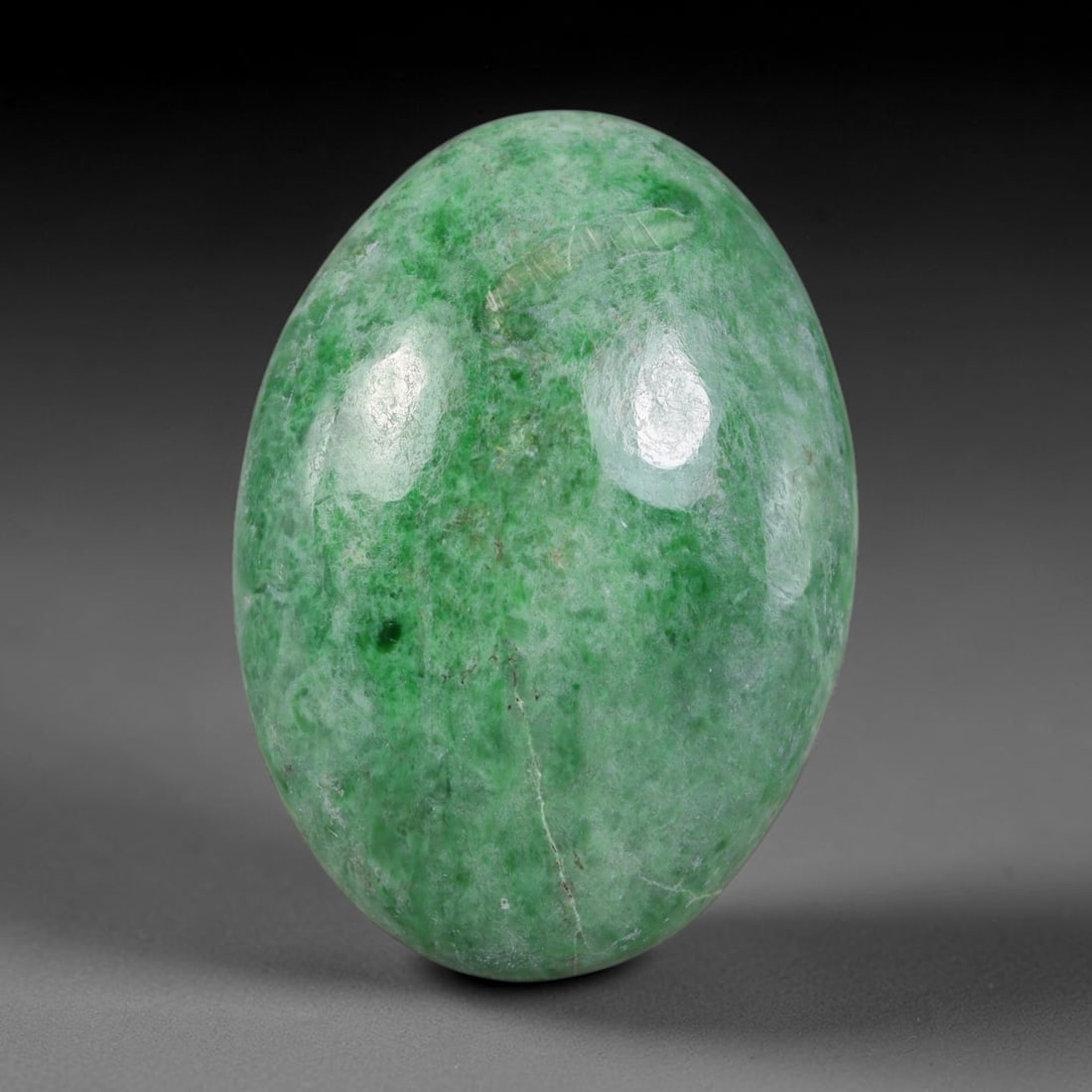 40.54ct Natural Burmese Type A Jadeite Jade Cabochon, 17AL: This single loose natural Burmese Type A jadeite jade cabochon, fully untreated with no dyeing, bleaching or resin impregnation, this genuine Type A jade retains its all-natural crystalline structure 