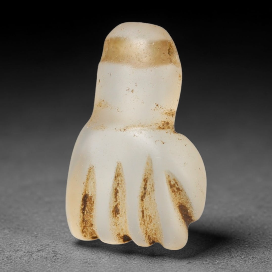 Ancient Medieval Coptic Christian Egyptian Culture Rock Crystal Fist Amulet (300-1000 CE), 19FY (1 of 1)