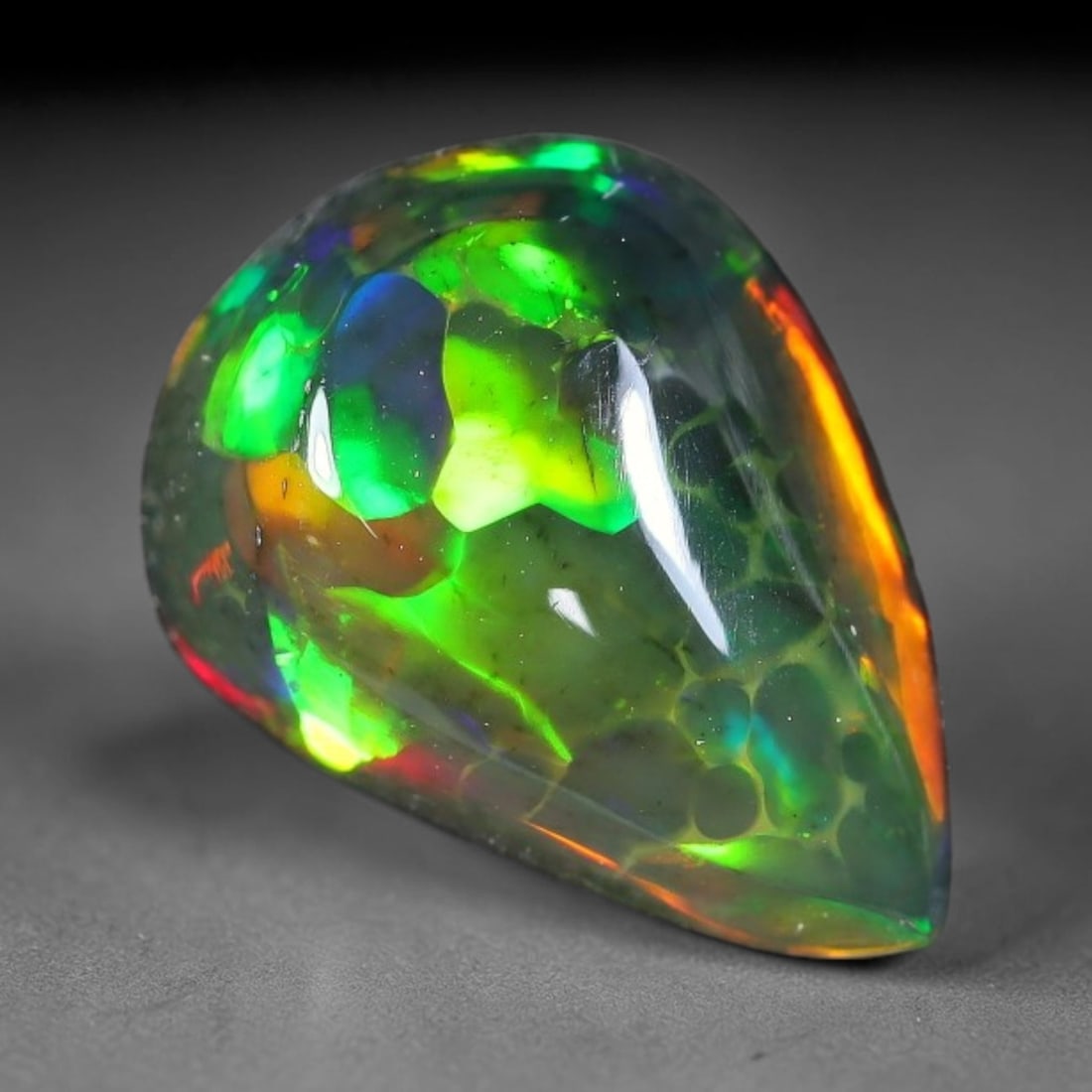 2.00ct Natural Ethiopian Welo Black Smoked Opal Cabochon Loose Gemstone, 39FX (1 of 1)