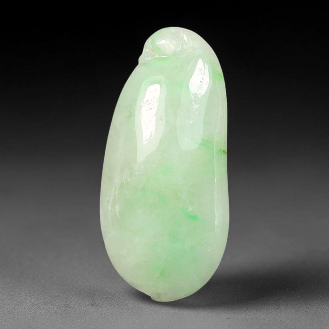 Natural Burmese Type A Jadeite Jade Hand Carved Pendant, 84BS: Artisan hand-carved untreated Burmese Type A jadeite jade pendant measuring 22x10 mm. Carefully sculpted with detailed relief craftsmanship and finished with a smooth glossy polish. Authentic Type A j