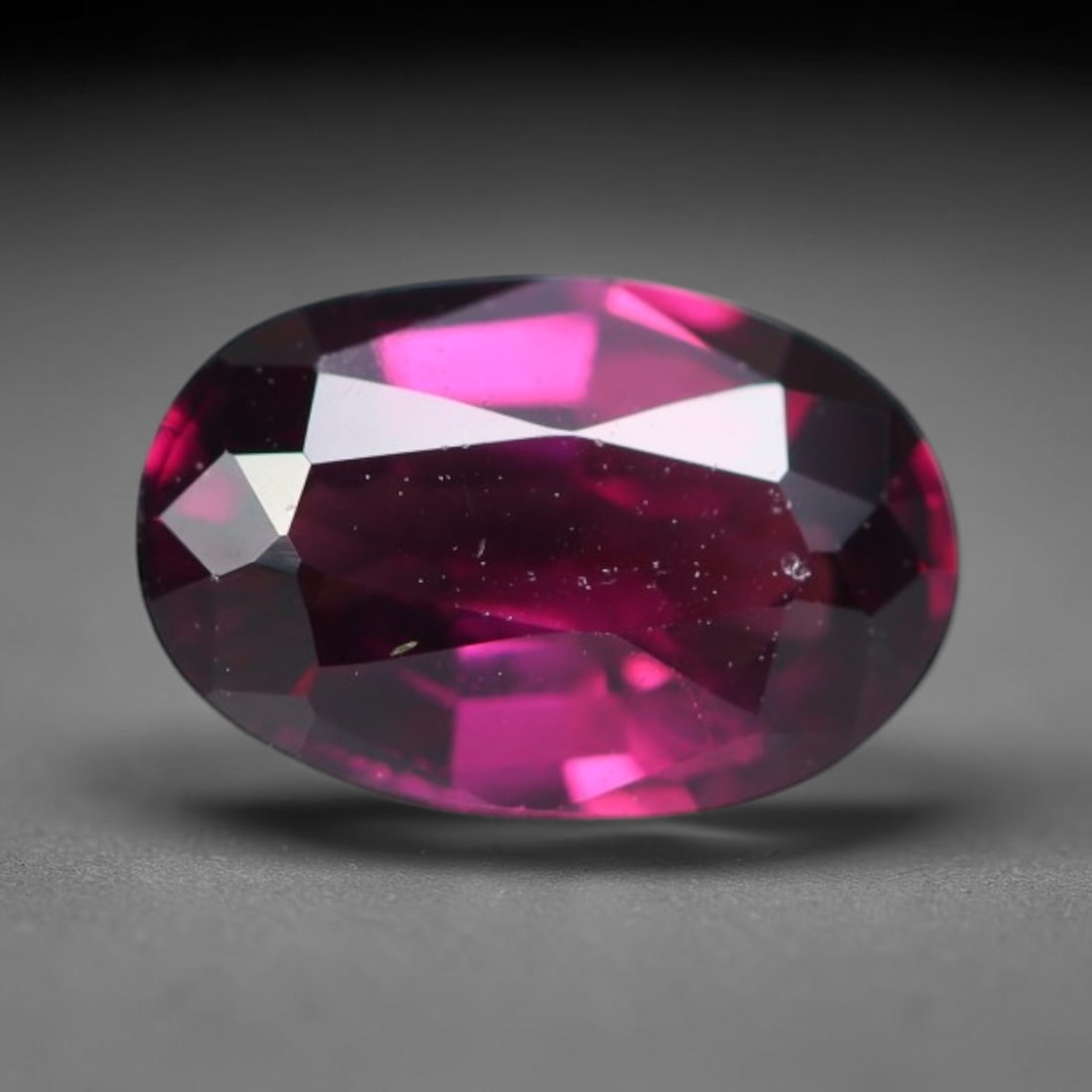1.72ct Natural Mozambican Deep Crimson Red Faceted Almandine Garnet Loose Gemstone, 70BD: This meticulously faceted garnet features a dense, rich red crystalline body dotted with subtle micro mineral inclusions scattered evenly throughout its transparent interior, precision-cut reflective 