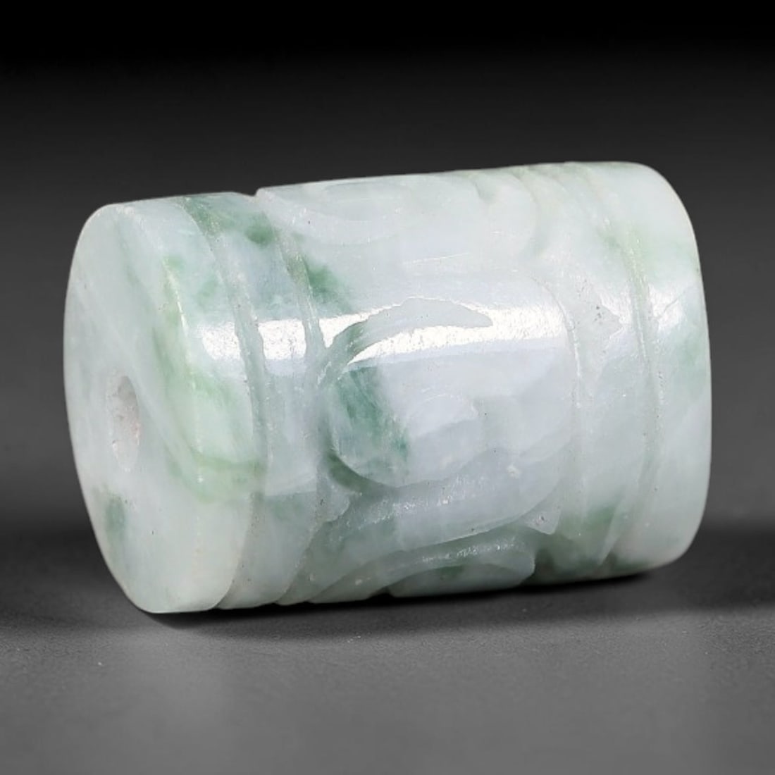 Natural Burmese Type A Jadeite Jade Hand Carved Pendant, 26BS: Artisan hand-carved untreated Burmese Type A jadeite jade pendant measuring 15x11 mm. Carefully sculpted with detailed relief craftsmanship and finished with a smooth glossy polish. Authentic Type A j