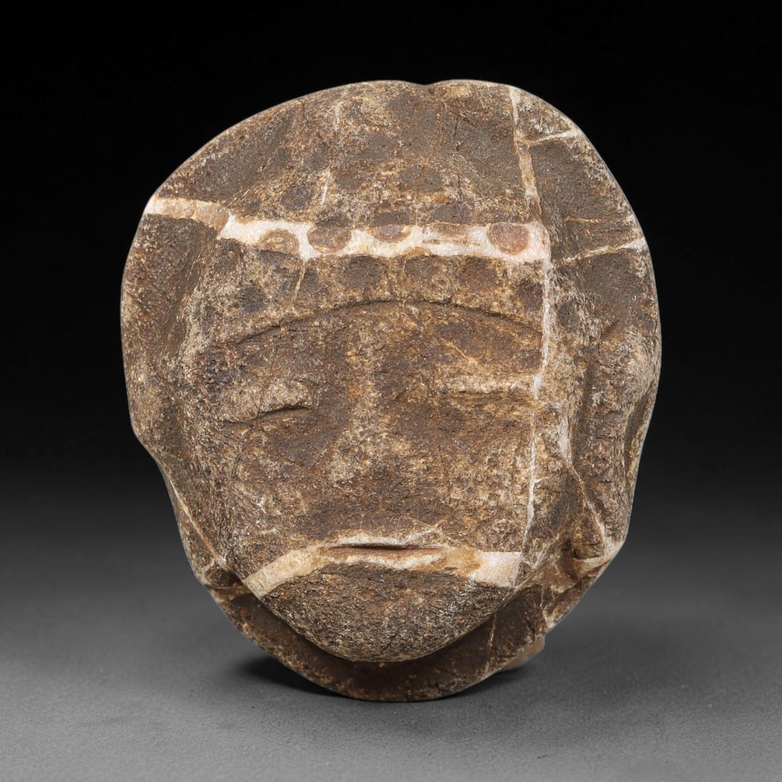 Antique Japanese Edo Period Stone Amulet (1603-1868 CE), 88EJ: This antique stone amulet originates from Japanese Edo Period cultural tradition, created as a devotional wearable object for personal spiritual purpose. The stone shows natural textural variation, ag