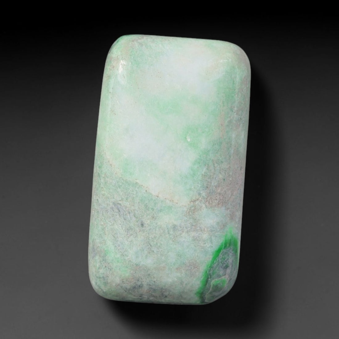 16ct Natural Burmese Type A Jadeite Jade Cabochon, 82EH: This single loose natural Burmese Type A jadeite jade cabochon, fully untreated with no dyeing, bleaching or resin impregnation, this genuine Type A jade retains its all-natural crystalline structure 