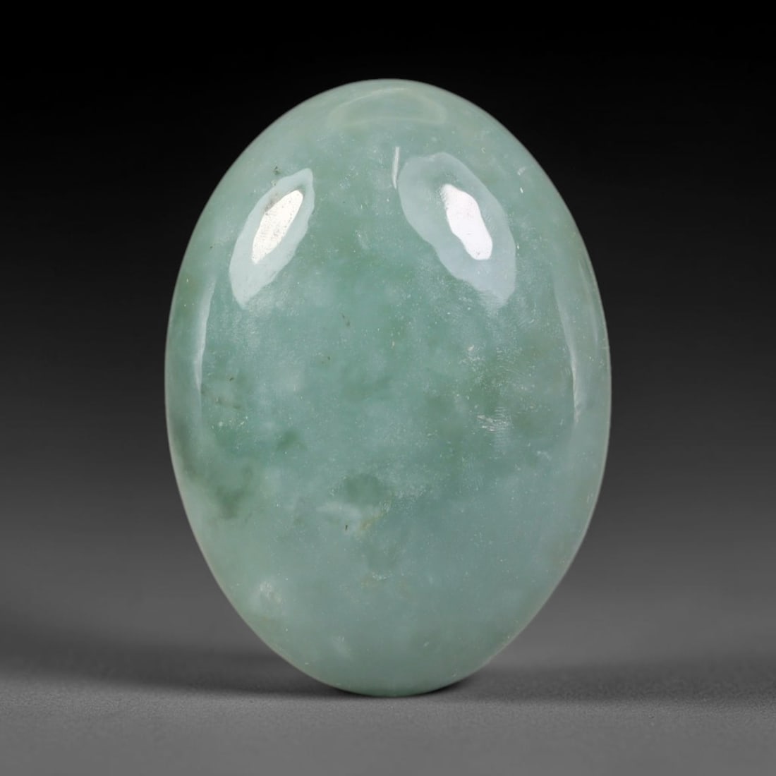 33ct Natural Burmese Type A Jadeite Jade Cabochon, 1EJ: This single loose natural Burmese Type A jadeite jade cabochon, fully untreated with no dyeing, bleaching or resin impregnation, this genuine Type A jade retains its all-natural crystalline structure 