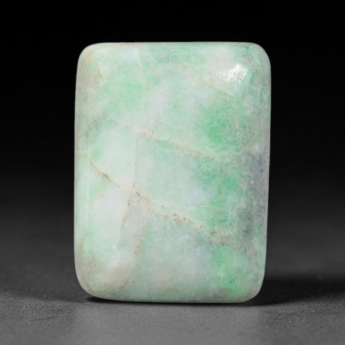 13ct Natural Burmese Type A Jadeite Jade Cabochon, 77EH: This single loose natural Burmese Type A jadeite jade cabochon, fully untreated with no dyeing, bleaching or resin impregnation, this genuine Type A jade retains its all-natural crystalline structure 