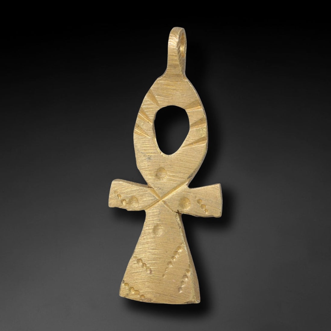 Vintage Ethiopian Copper Alloy Cross Pendant, 32EJ (1 of 1)