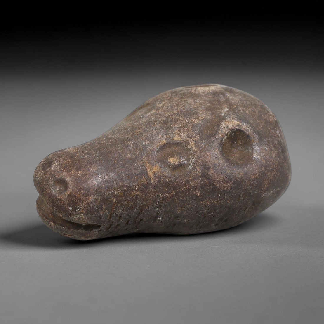 Ancient Medieval Near Eastern Stone Zoomorphic Head (600-1100 CE), 78EJ (1 of 1)