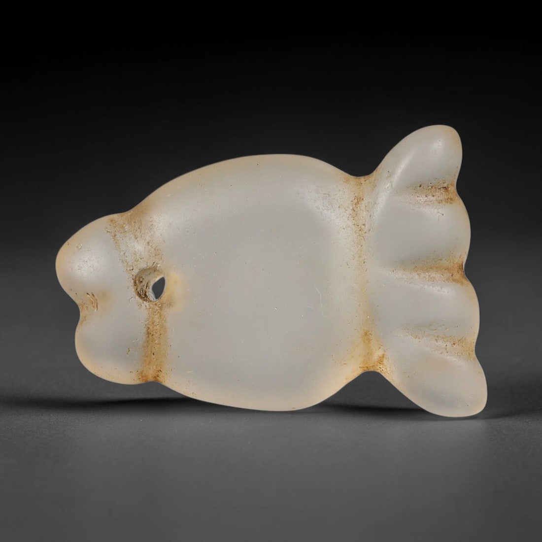 Ancient Medieval Coptic Christian Egyptian Culture Rock Crystal Amulet (300-1000 CE), 60EG: This antique rock crystal amulet originates from Coptic Christian Egyptian Culture, a region with a long-standing tradition of crafting translucent hardstone talismans for devotional and funerary use.