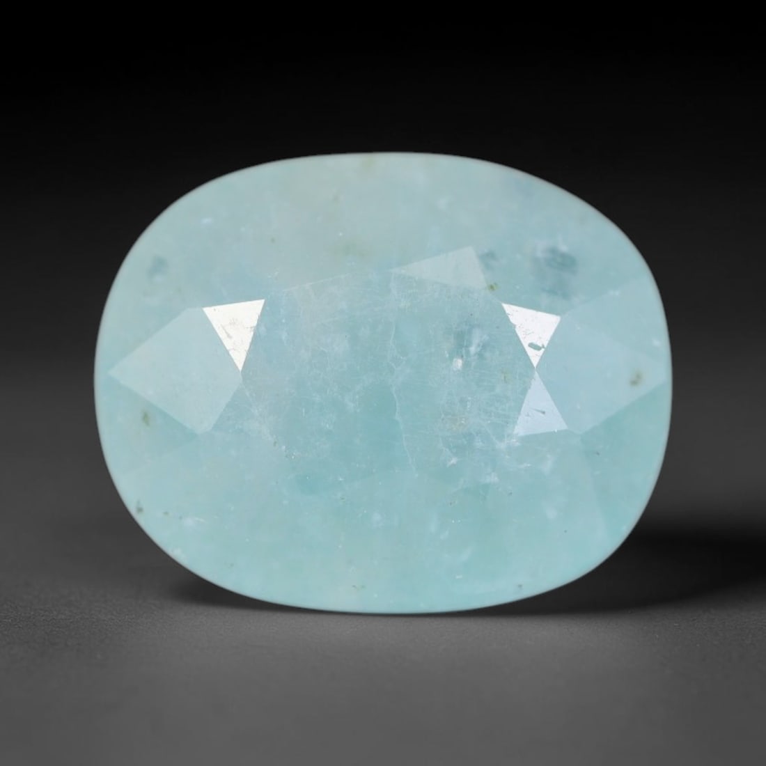 4.09ct Natural Madagascan Faceted Grandidierite Rare Loose Gemstone, 98AS: This expertly faceted finished grandidierite holds soft translucent body tone with fine faint natural internal veining visible beneath precisely cut reflective facets within its 11.4x9.3x5.8mm calibra