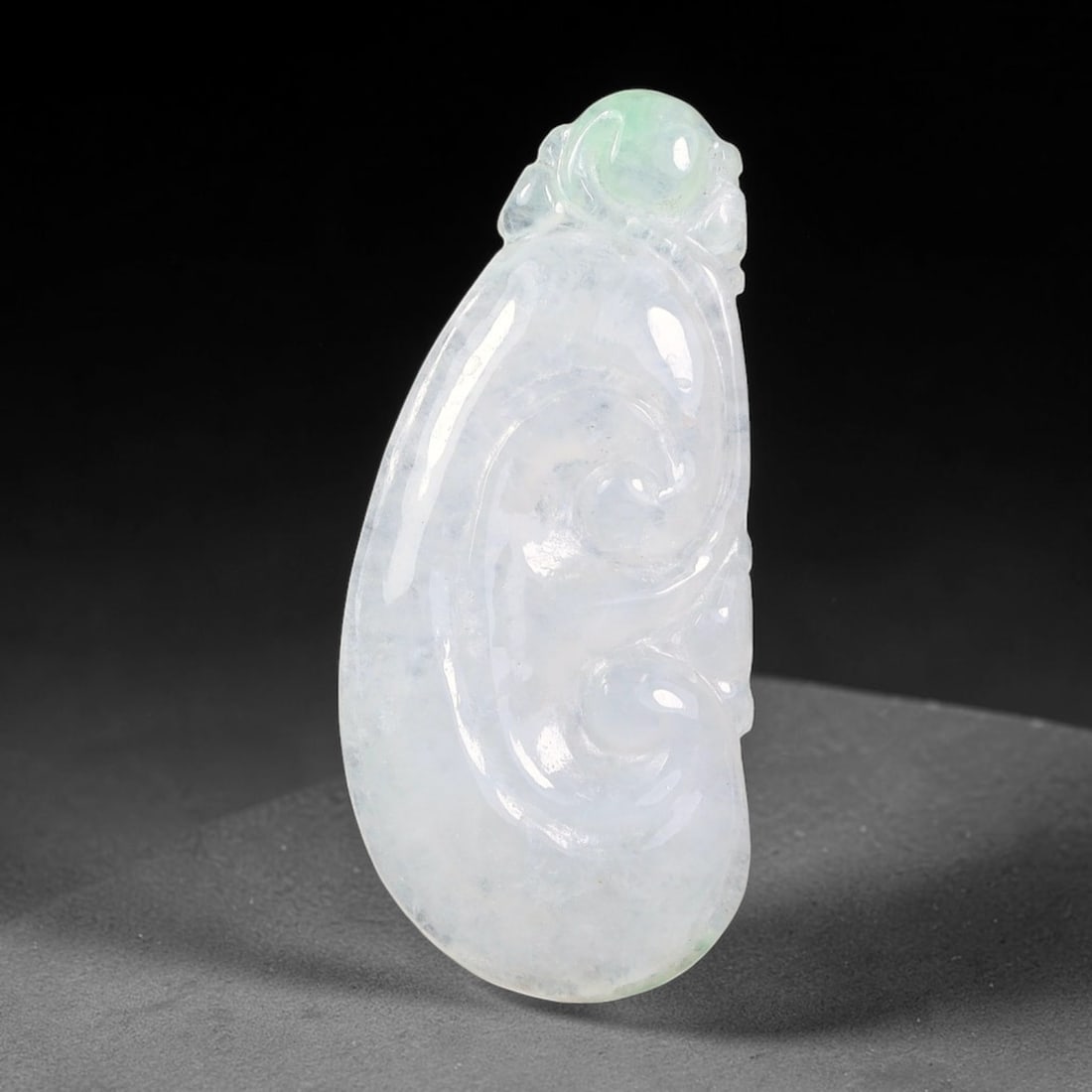 Natural Burmese Type A Jadeite Jade Hand Carved Pendant, 72BS: Artisan hand-carved untreated Burmese Type A jadeite jade pendant measuring 30x13 mm. Carefully sculpted with detailed relief craftsmanship and finished with a smooth glossy polish. Authentic Type A j