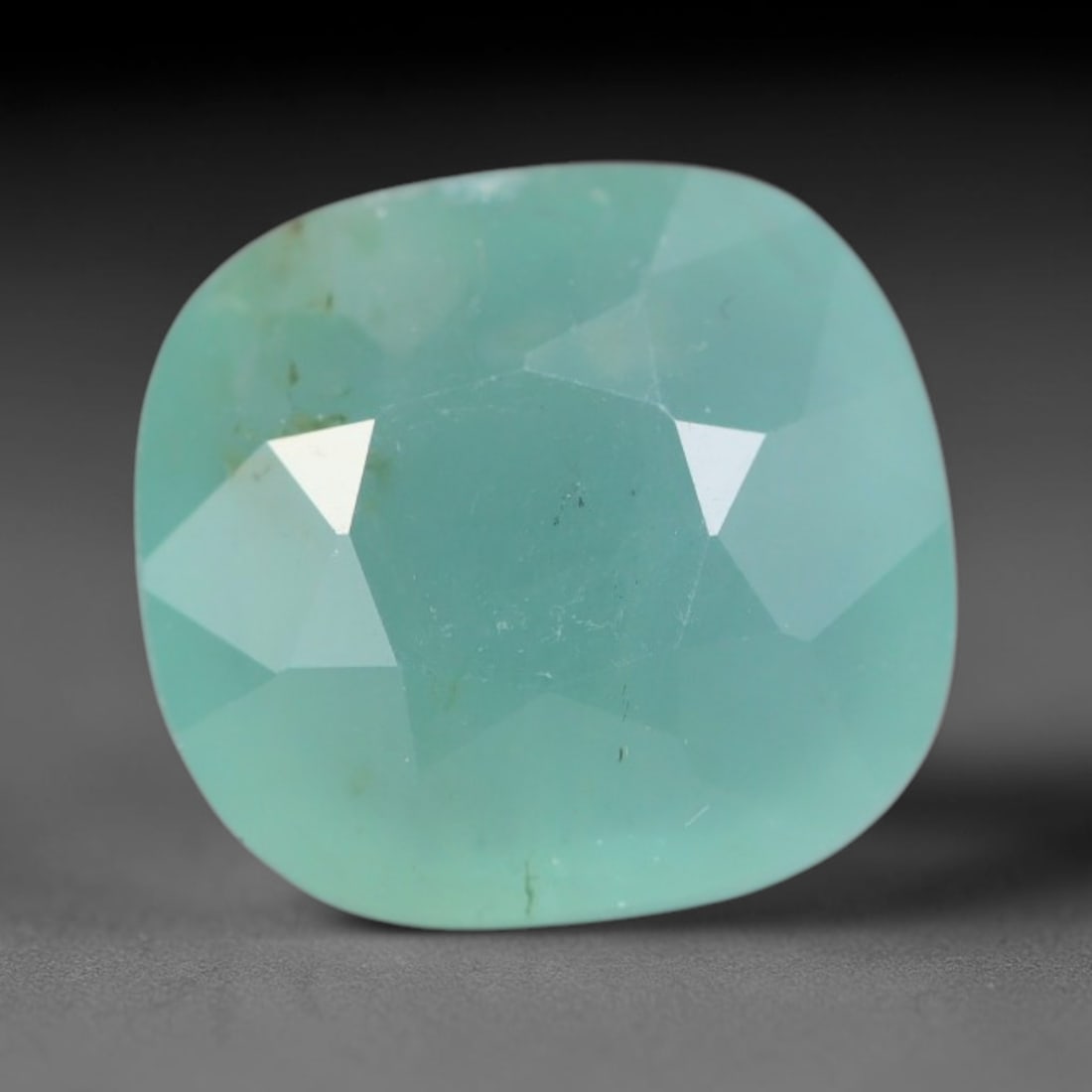 2.88ct Natural Madagascan Faceted Grandidierite Rare Loose Gemstone, 96AS: This expertly faceted finished grandidierite holds soft translucent body tone with fine faint natural internal veining visible beneath precisely cut reflective facets within its 9.7x9x4.5mm calibrated