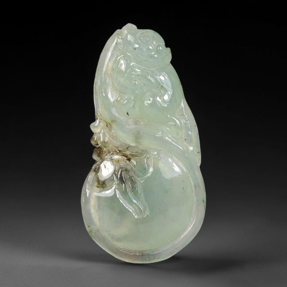 Natural Burmese Type A Jadeite Jade Hand Carved Pendant, 81BS: Artisan hand-carved untreated Burmese Type A jadeite jade pendant measuring 26x13 mm. Carefully sculpted with detailed relief craftsmanship and finished with a smooth glossy polish. Authentic Type A j