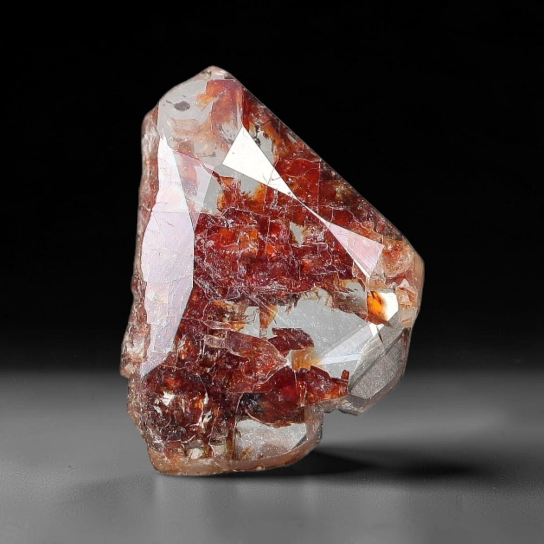 0.35ct Natural Fancy Diamond Slice Hand Rose Cut with Pictorial Inclusions Loose Gemstone, 32BG: This unique natural diamond slice features a delicate hand-executed rose cut surface, showcasing captivating pictorial mineral inclusions trapped within the diamond matrix. Measuring 7.4x6.2x0.7mm, th