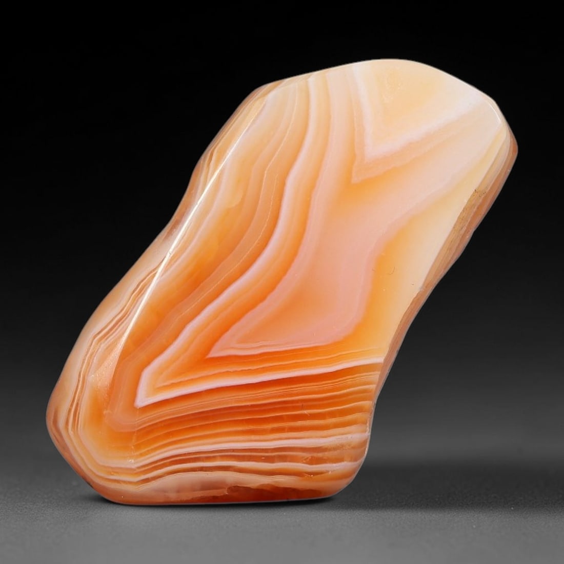 56ct Natural Brazilian Carnelian Banded Agate Sliced Rough Slab, 90FB (1 of 2)