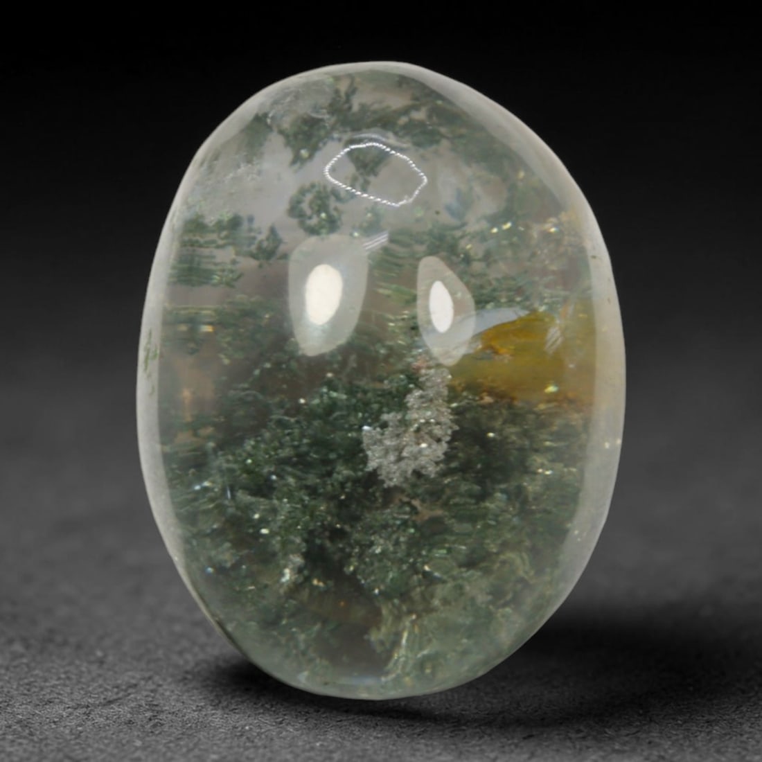 28ct Natural Brazilian Phantom Quartz Oval Cabochon Loose Gemstone, 93BL (1 of 1)