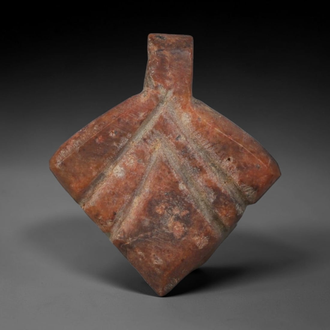 Ancient Egyptian Hand Carved Steatite Protective Amulet, 91AP: Miniature antique wearable talisman hand-fashioned from natural steatite soft stone, measuring 1.2cm, originating from ancient Egyptian Nile Valley craft and devotional traditions. Steatite was a core
