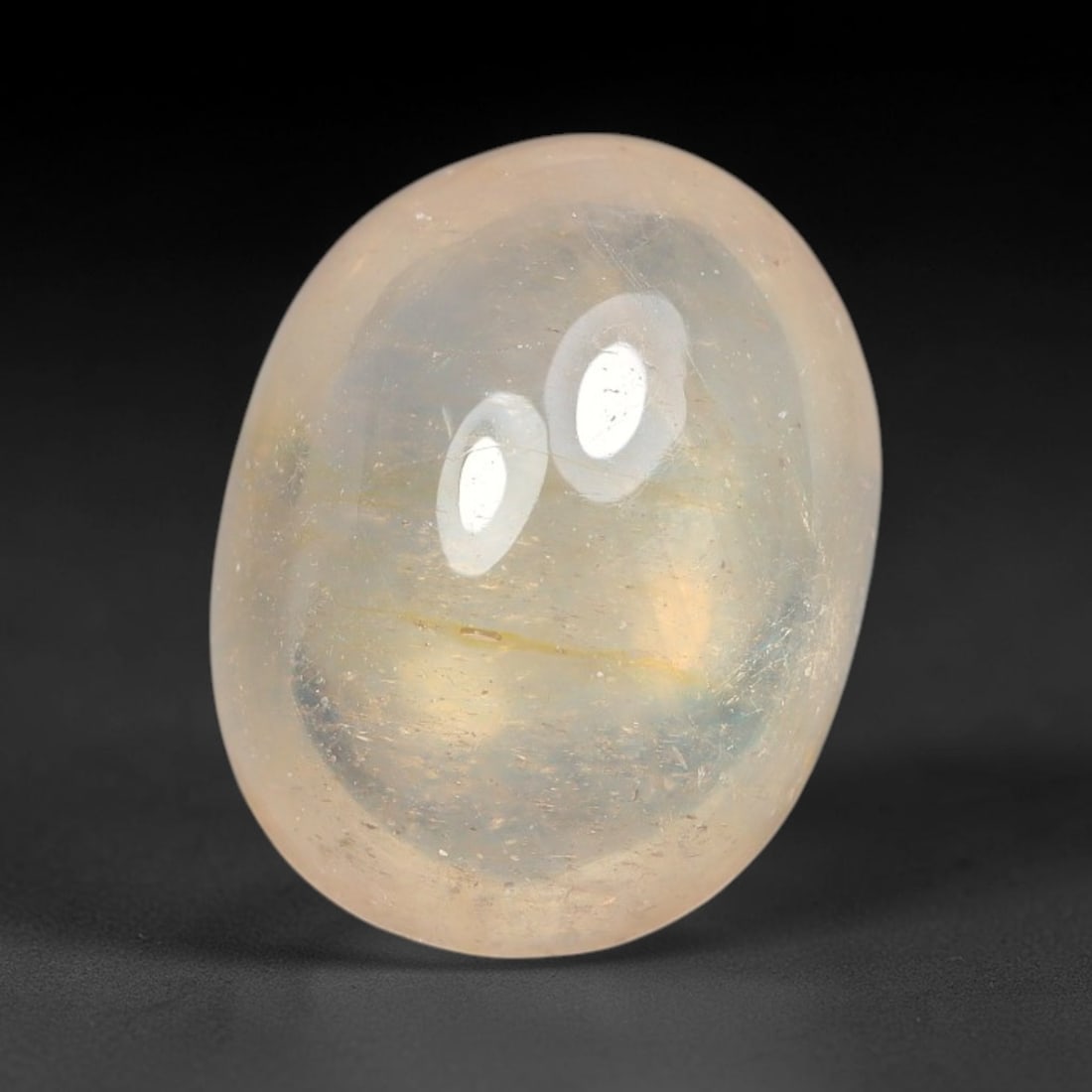 2.89ct Natural Sri Lankan Padparadscha Sapphire Loose Gemstone, 59BF: This fully polished Padparadscha sapphire features soft warm peach-orange blended body tone, with faint natural mineral traces scattered throughout its crystalline interior, measured at calibrated dim