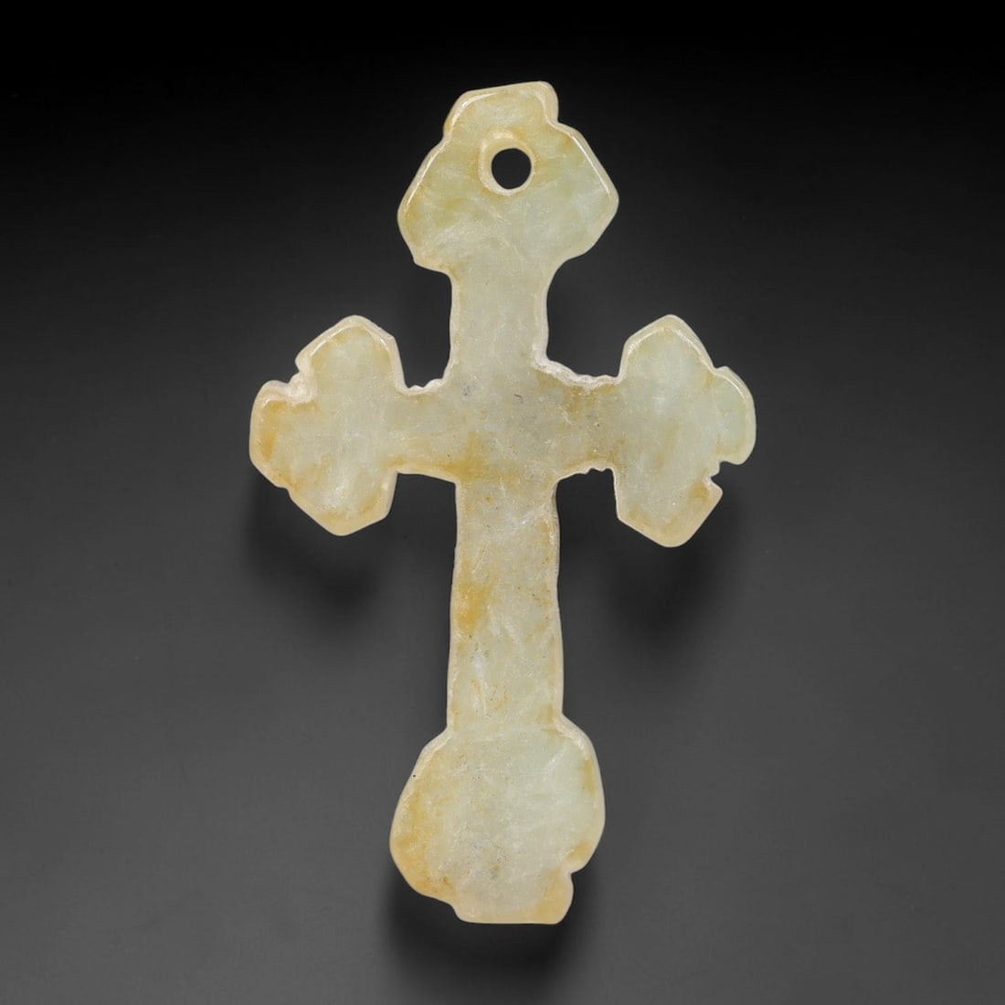 Natural Burmese Type A Jadeite Jade Christian Cross Pendant, 5BT (1 of 1)