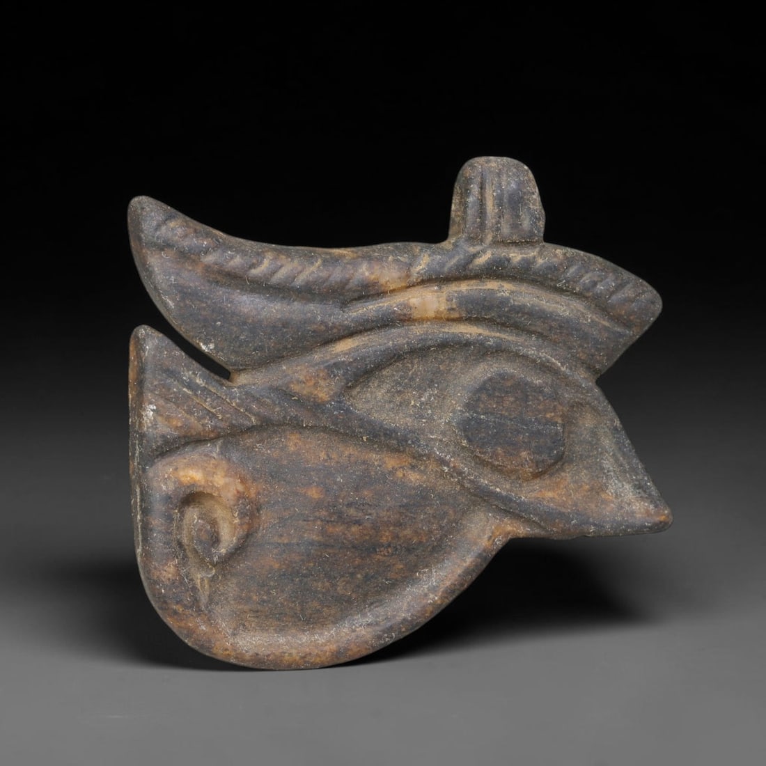 Ancient Predynastic & Pharaonic Egyptian Civilization Stone Wedjat Eye Amulet (4000 BCE-30 CE), 98ED (1 of 1)