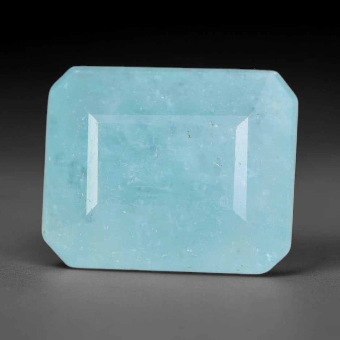 2.12ct Natural Madagascan Faceted Grandidierite Rare Loose Gemstone, 45BF: This expertly faceted finished grandidierite holds soft translucent body tone with fine faint natural internal veining visible beneath precisely cut reflective facets within its 8.3x6.6x4.8mm calibrat