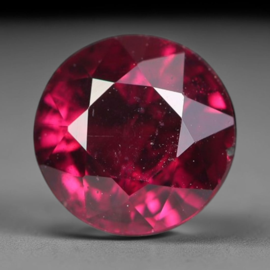 1.68ct Natural Mozambican Deep Rich Red Faceted Almandine Garnet Loose Gemstone, 18BD: This expertly faceted garnet features a deep rich red body tone with tiny fine mineral micro-inclusions evenly scattered within its transparent interior, precise polished facet planes maximize light r