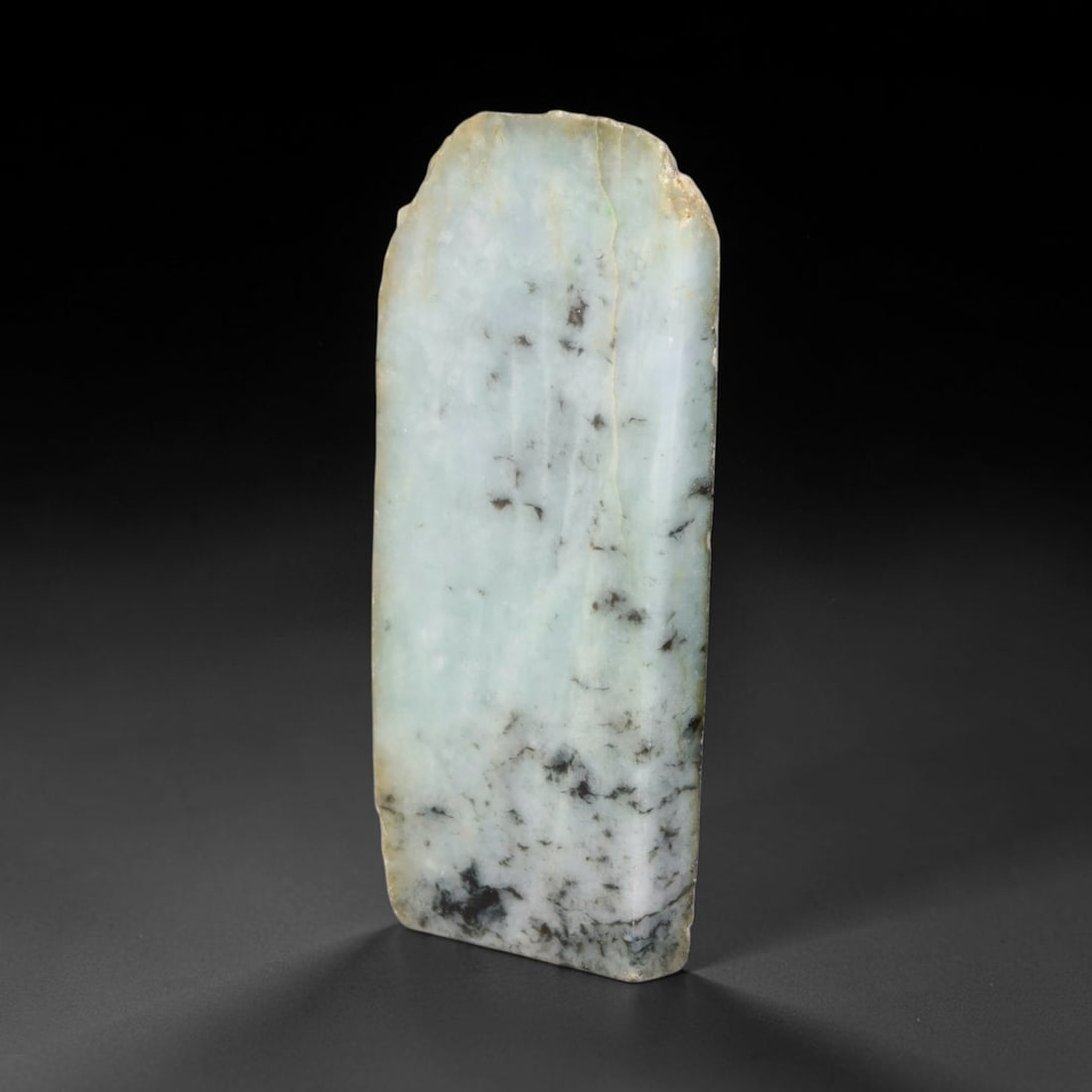 376g Natural Burmese Type A Jadeite Jade Polished Rough Block, 13EZ: This natural Burmese Type A jadeite jade rough block with partial polished surfaces revealing internal mineral characteristics. Dimensions measure 12x5.5cm, sourced from Myanmar, this specimen is idea