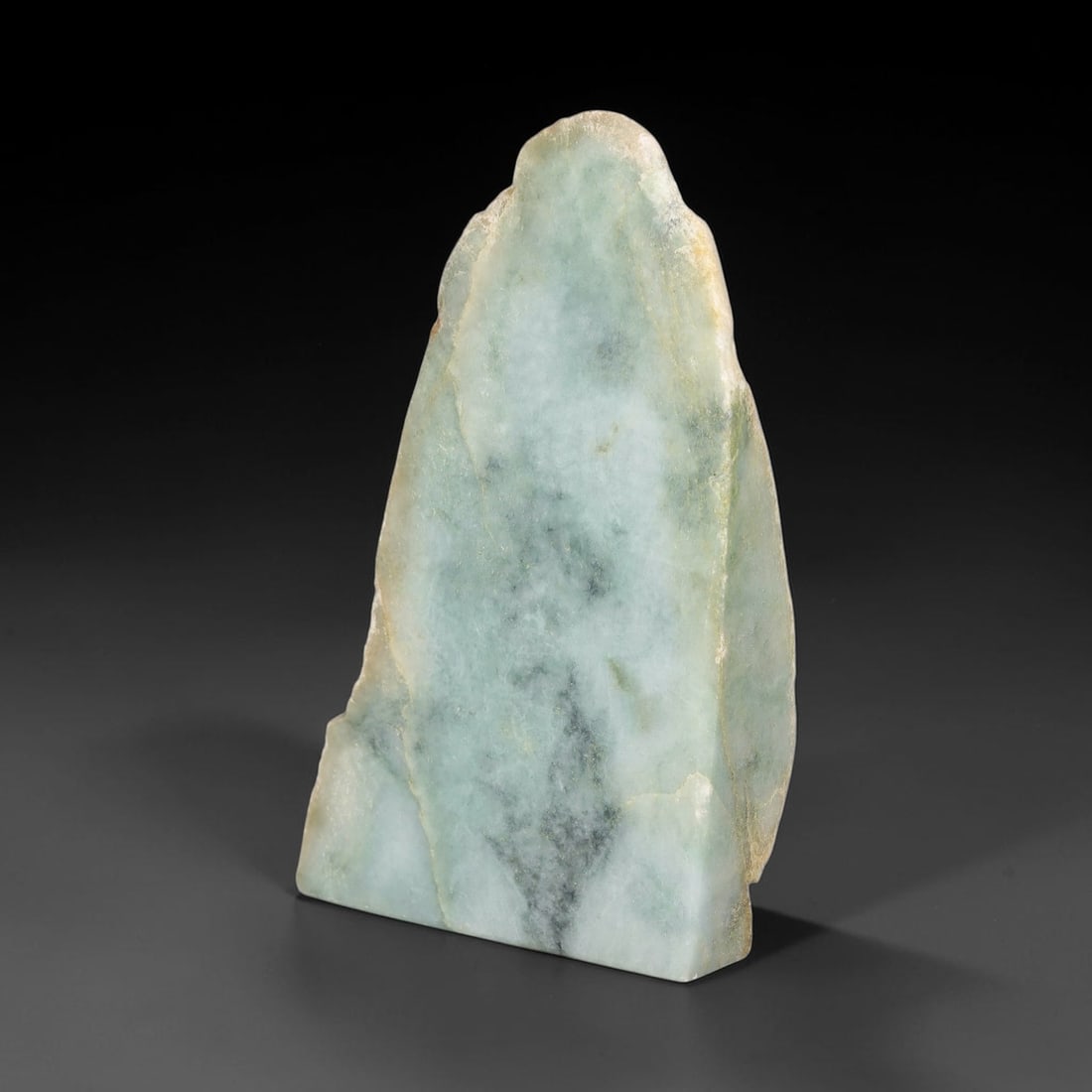 488g Natural Burmese Type A Jadeite Jade Polished Rough Block, 14EZ: This natural Burmese Type A jadeite jade rough block with partial polished surfaces revealing internal mineral characteristics. Dimensions measure 13x7.5cm, sourced from Myanmar, this specimen is idea