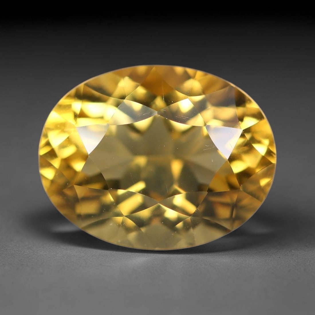 3.77ct Natural Brazilian Golden Citrine Loose Gemstone, 49BE: This fully polished citrine features warm saturated golden yellow body tone, with subtle fine natural microscopic mineral specks dispersed within its transparent crystal interior, measured at calibrat