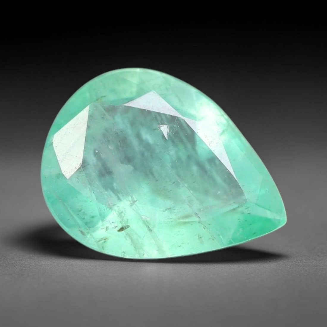 0.85 Carats Natural Zambian Green Emerald Loose Gemstone, 7FP (1 of 1)
