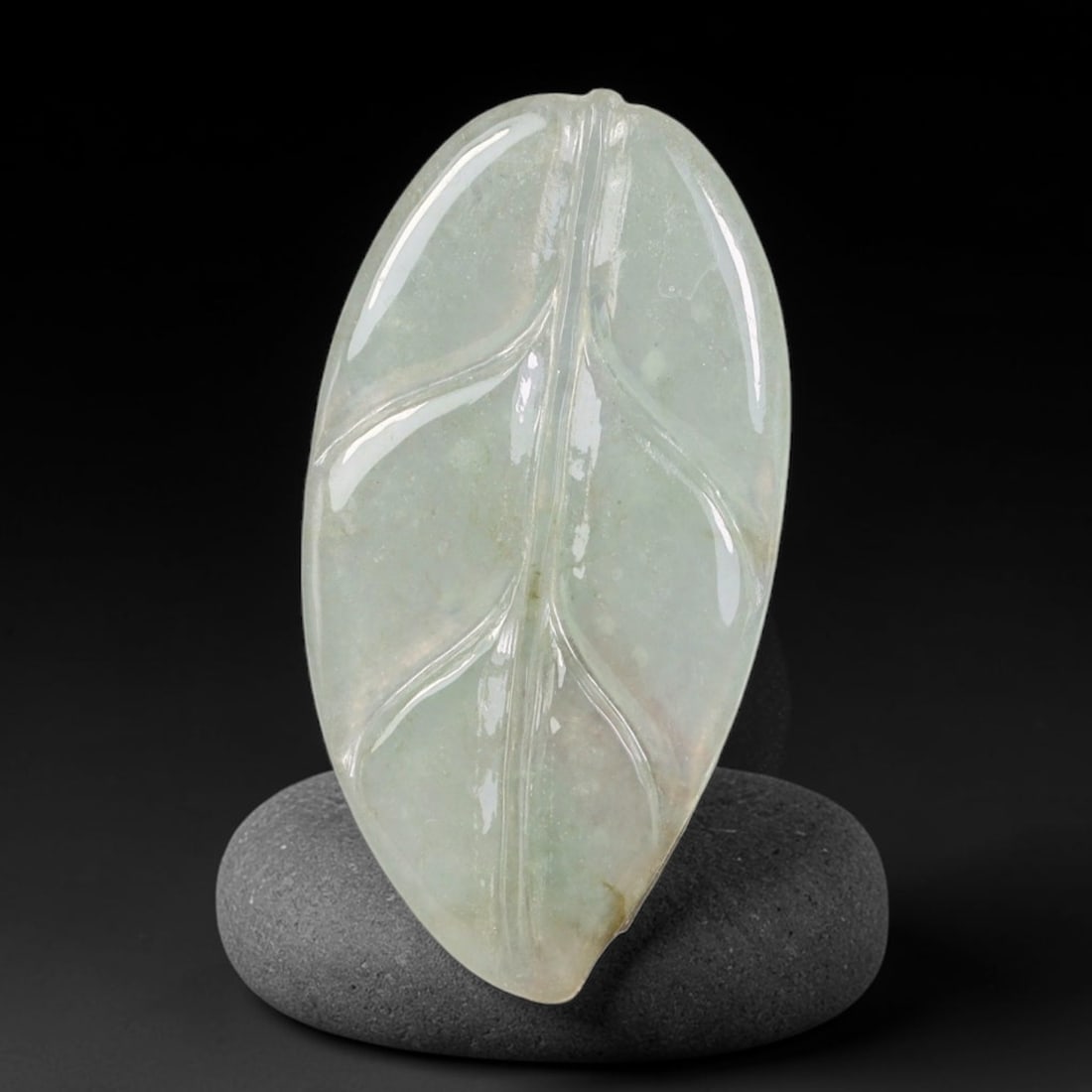 Natural Burmese Type A Jadeite Jade Hand Carved Pendant, 73BL: Artisan hand-carved untreated Burmese Type A jadeite jade pendant measuring 33x18 mm. Carefully sculpted with detailed relief craftsmanship and finished with a smooth glossy polish. Authentic Type A j