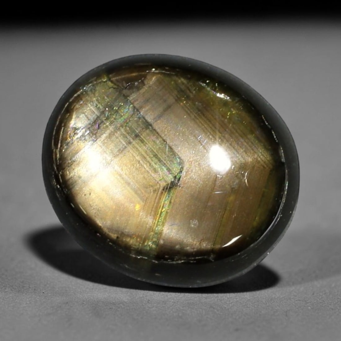 3.34ct Natural Siamese 6-Ray Black Star Sapphire Loose Gemstone, 71BX (1 of 1)