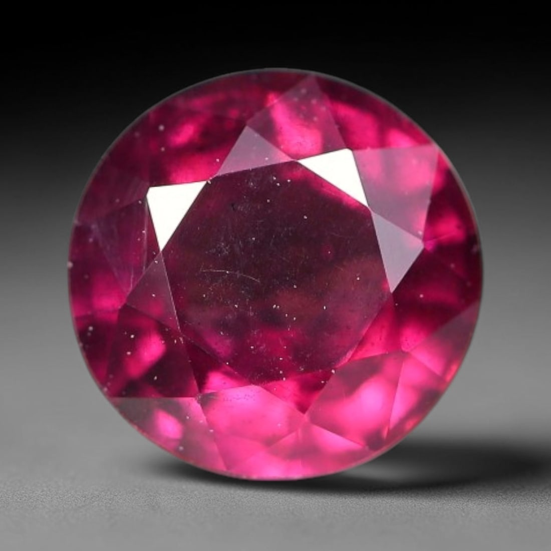 1.07ct Natural Mozambican Deep Rich Red Faceted Almandine Garnet Loose Gemstone, 15BE: This expertly faceted garnet features a deep rich red body tone with tiny fine mineral micro-inclusions evenly scattered within its transparent interior, precise polished facet planes maximize light r