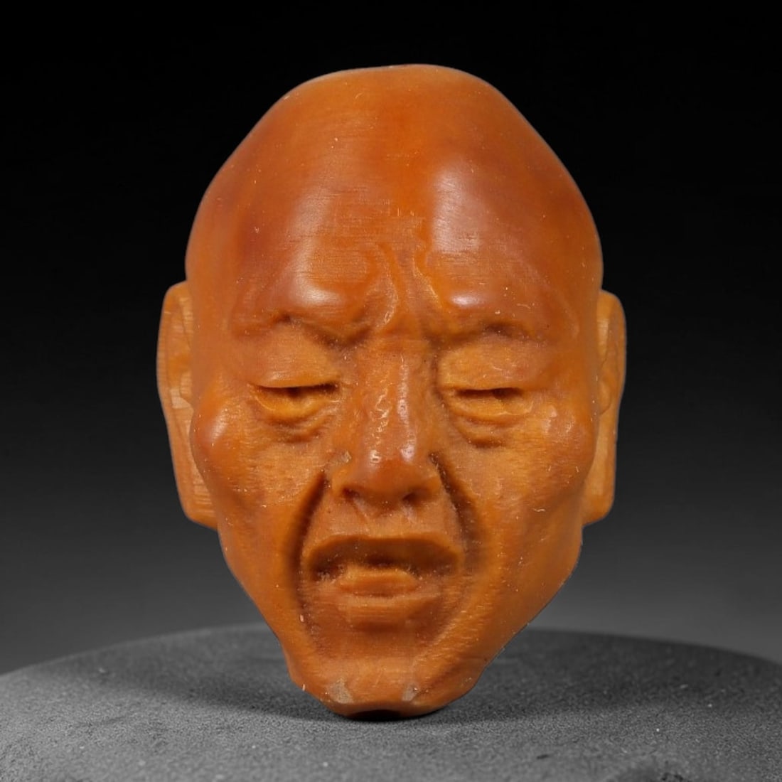 A Chinese Carved Natural Olive Nut Drilled Art Bead, 49BZ (1 of 1)