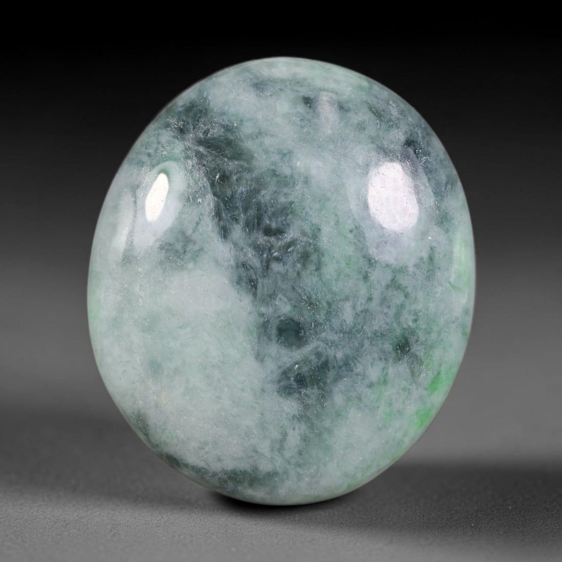 39.51ct Natural Burmese Type A Jadeite Jade Cabochon, 20AL: This single loose natural Burmese Type A jadeite jade cabochon, fully untreated with no dyeing, bleaching or resin impregnation, this genuine Type A jade retains its all-natural crystalline structure 
