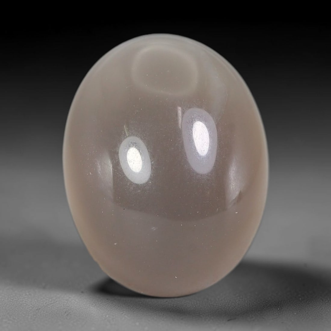 9.89 Carats Natural Ceylon Pale Taupe White Moonstone Cabochon Loose Gemstone, 6AG (1 of 1)