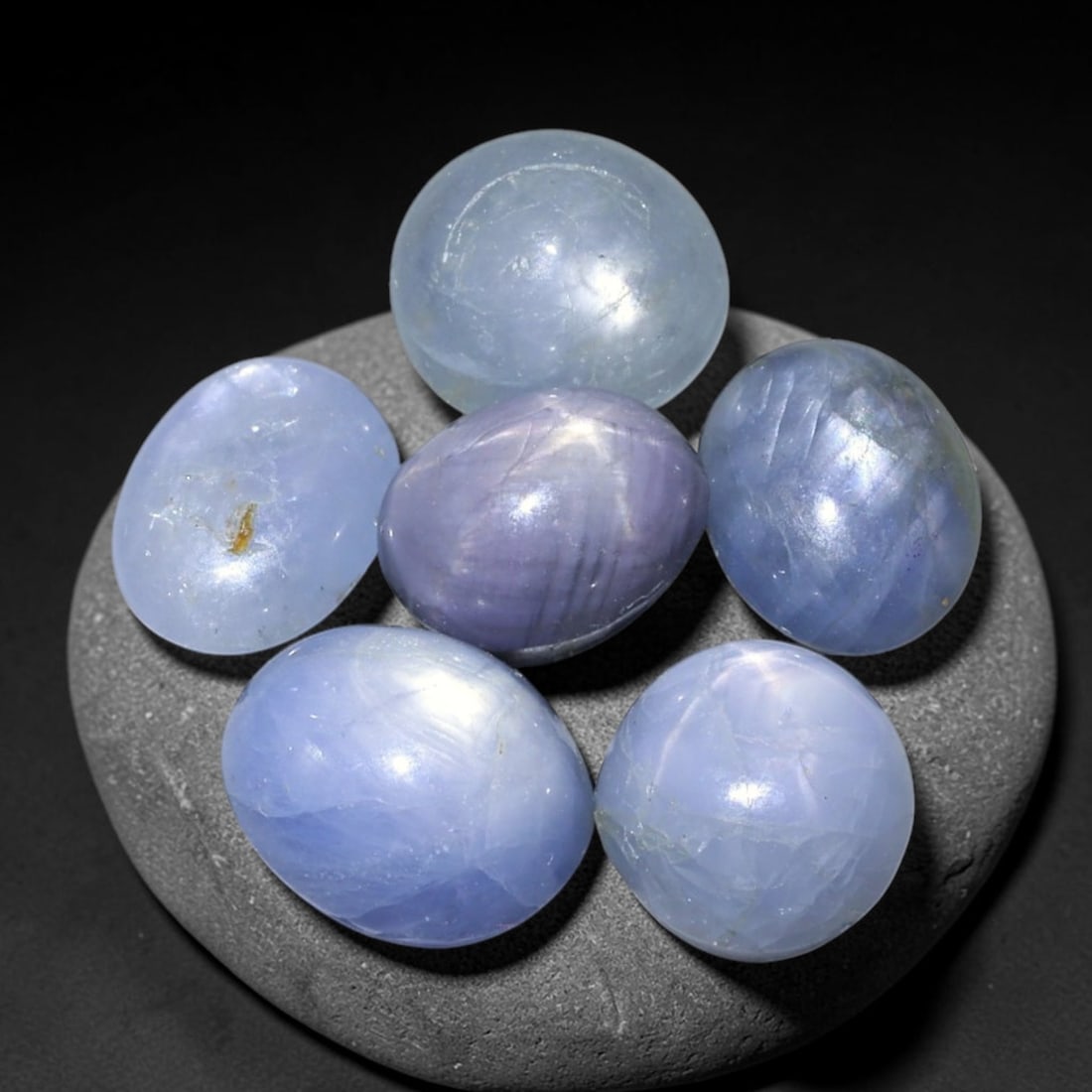 11.02ct Natural Unheated Burmese Blue Star Sapphire Loose Gemstone Parcel, 60BZ: This parcel consists of natural unheated blue star sapphire sourced from Myanmar. The material showcases cool blue body tones together with natural internal silk inclusions responsible for the star op