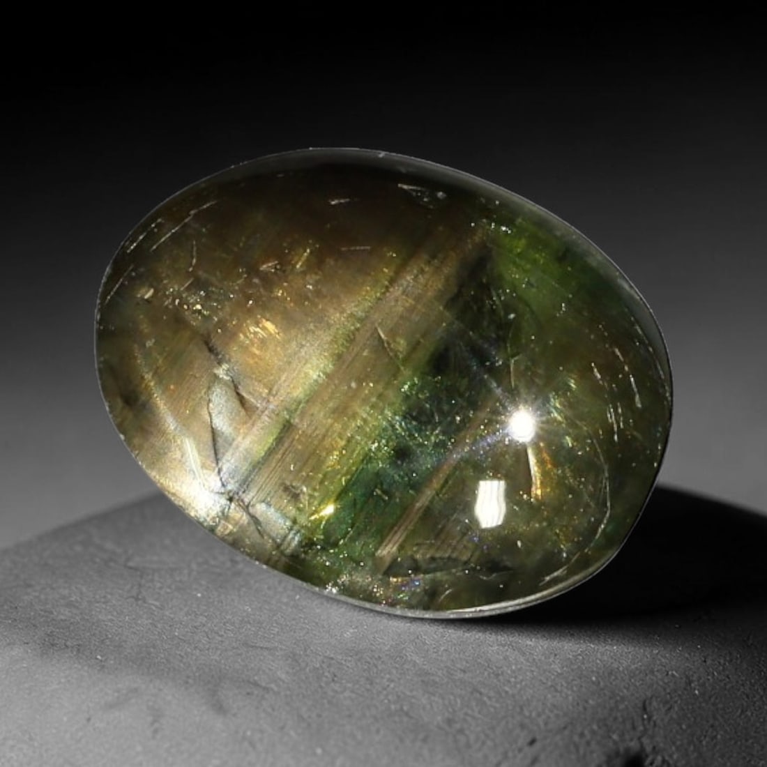 2.05ct Natural Siamese 6-Ray Black Star Sapphire Loose Gemstone, 62BX: This polished star sapphire originates from classic Siamese mining deposits, featuring a deep dark crystalline base with fine native mineral traces trapped within its structure, sized at calibrated 9x