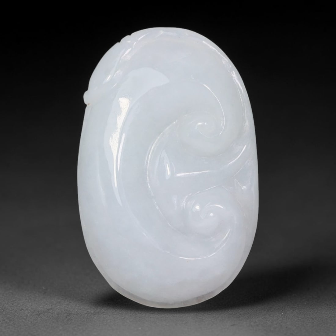 Natural Burmese Type A Jadeite Jade Hand Carved Pendant, 17BQ: Artisan hand-carved untreated Burmese Type A jadeite jade pendant measuring 27x18 mm. Carefully sculpted with detailed relief craftsmanship and finished with a smooth glossy polish. Authentic Type A j