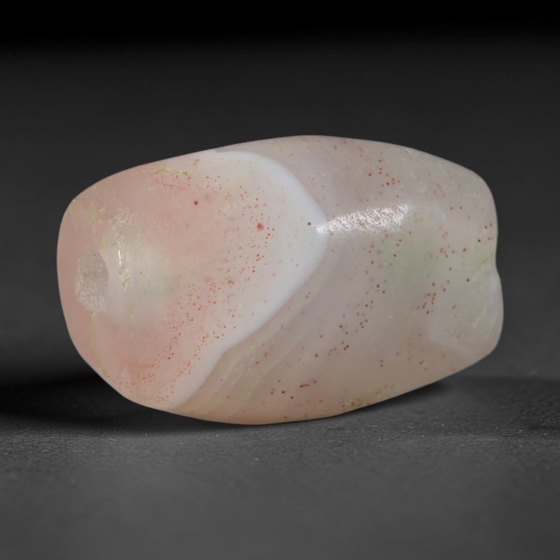 Ancient Early Historic Indian Kingdoms Banded Agate Barrel Bead (300 BCE-600 CE), 60AD (1 of 1)