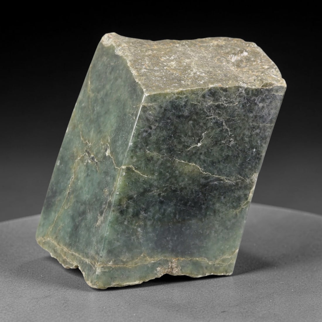 700g Natural Burmese Type A Jadeite Jade Polished Rough Block, 37EZ: This natural Burmese Type A jadeite jade rough block with partial polished surfaces revealing internal mineral characteristics. Dimensions measure 8.5x5.5cm, sourced from Myanmar, this specimen is ide