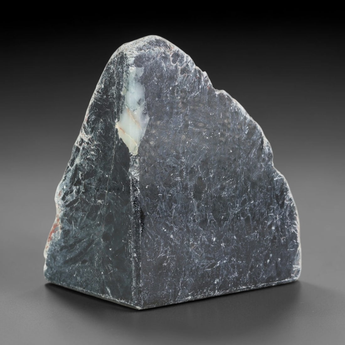 532g Natural Burmese Type A Jadeite Jade Polished Rough Block, 40EZ: This natural Burmese Type A jadeite jade rough block with partial polished surfaces revealing internal mineral characteristics. Dimensions measure 10.5x7.5cm, sourced from Myanmar, this specimen is id