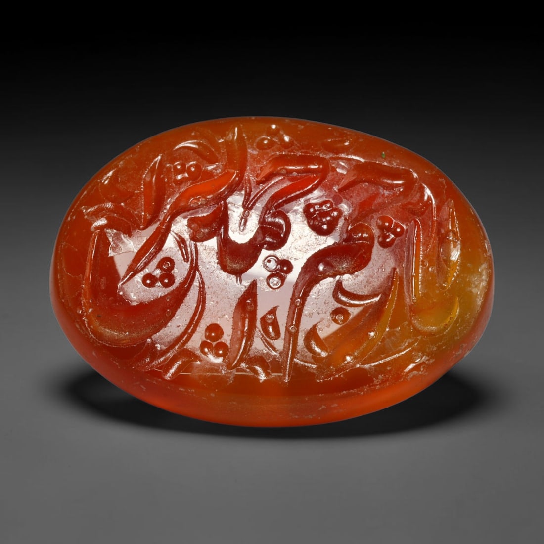 Early Vintage Islamic Natural Agate Script Intaglio Seal Cabochon (Post 1900 CE), 40EL (1 of 1)