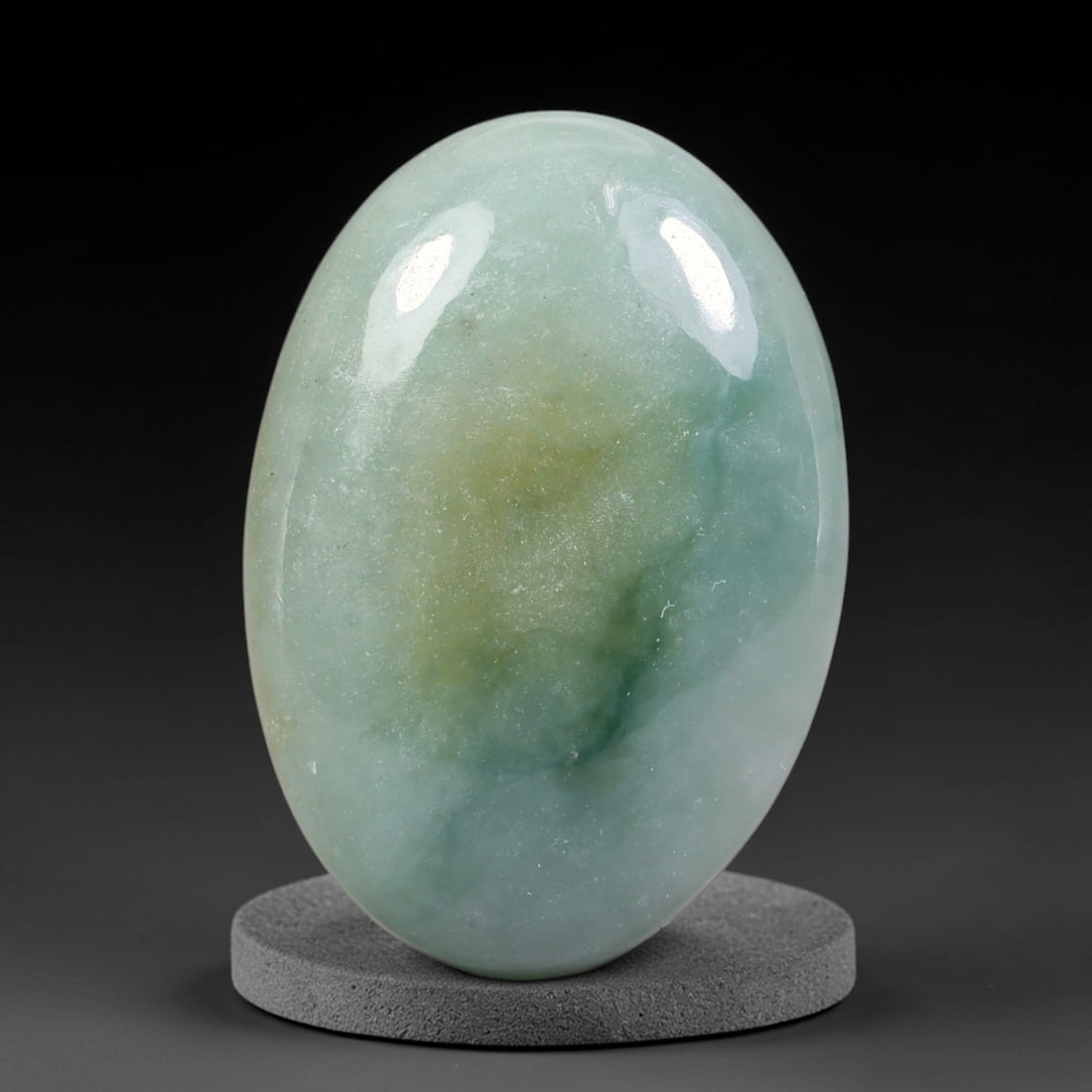 45.54ct Natural Burmese Type A Jadeite Jade Cabochon, 53EZ: This single loose natural Burmese Type A jadeite jade cabochon, fully untreated with no dyeing, bleaching or resin impregnation, this genuine Type A jade retains its all-natural crystalline structure 