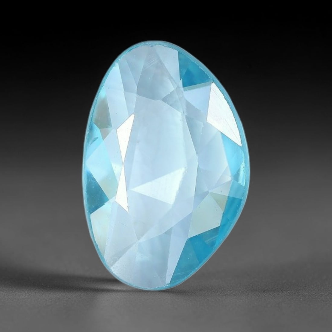 2.36ct Natural Cambodian Blue Zircon Rose Cut Loose Gemstone, 48BV: This fascinating rose cut gemstone is natural blue zircon sourced from Cambodia. The vintage-inspired rose cut facets create soft, diffused light return that beautifully showcases its vivid saturated 