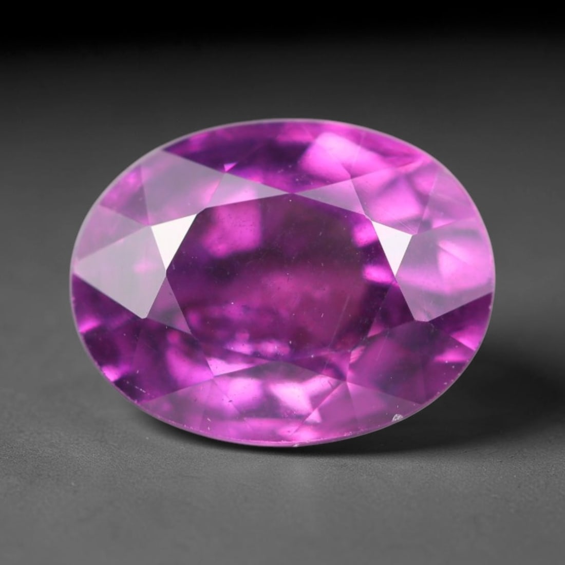 2.36ct Natural Tanzanian Rhodolite Grape Garnet Faceted Loose Gemstone, 93BA: This expertly faceted grape garnet, a scarce saturated purple-magenta rhodolite variant, features transparent crystal structure dotted with faint microscopic mineral specks within its precisely cut re