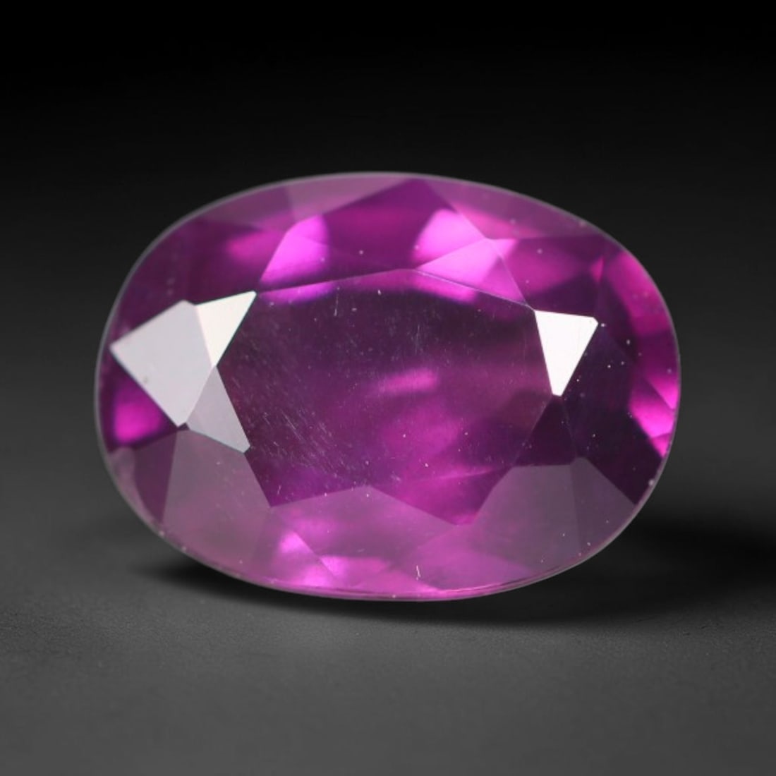 1.16ct Natural Tanzanian Rhodolite Grape Garnet Faceted Loose Gemstone, 90BA: This expertly faceted grape garnet, a scarce saturated purple-magenta rhodolite variant, features transparent crystal structure dotted with faint microscopic mineral specks within its precisely cut re